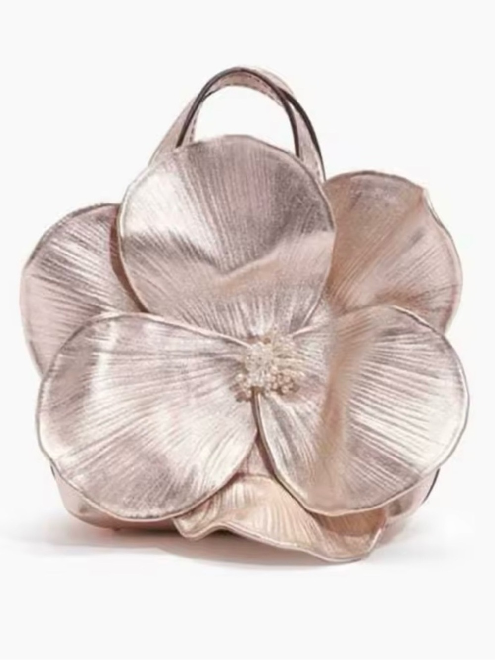 Rose Gold Flower Clutch Bag